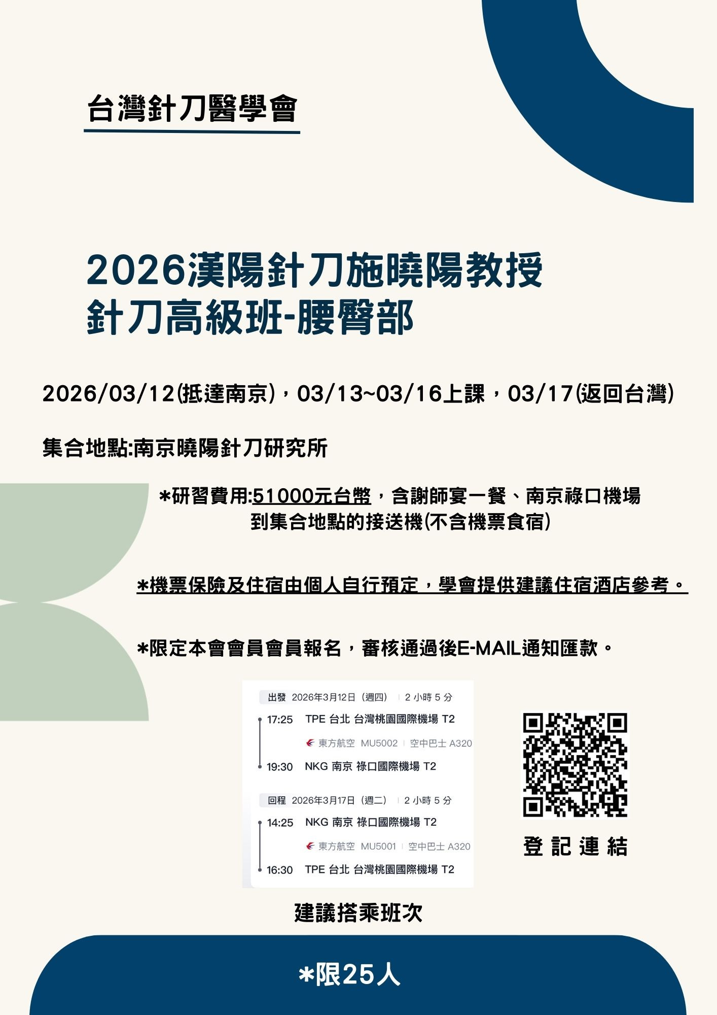 2026漢陽針刀施曉陽教授 針刀高級班-腰臀部